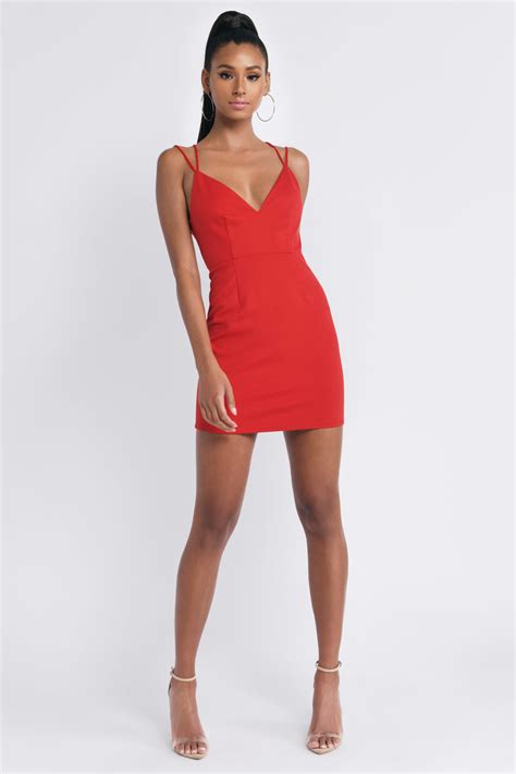 sexy red dress strappy back plunging red dress 31 tobi us