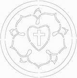 Luther Seal Reformation sketch template