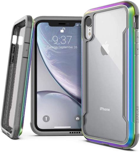 raptic shield apple iphone xr hoesje  cover transparantiridescent gsmpuntnl