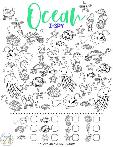 printable ocean activity pages  preschoolers  kindergarten