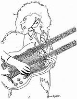 Jimmy Coloring Zeppelin Led Drawing Pages Rock Guitar Deviantart Template Canvas Clipartmag sketch template