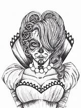 Skull Gangster Calaveras Coloriage Maracas Mandala Calavera Allyson Vicky Imagixs sketch template