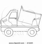 Truck Dump Outline Coloring Clipart Illustration Royalty Pams Rf Poster Print Clipartof sketch template