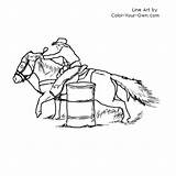 Barrel Racing Coloring Pages Pony Color Racer Horse Drawing Colouring Printable Line Getdrawings Getcolorings Kids Print sketch template