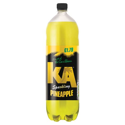 ka sparkling pineapple  litre bottled drinks iceland foods