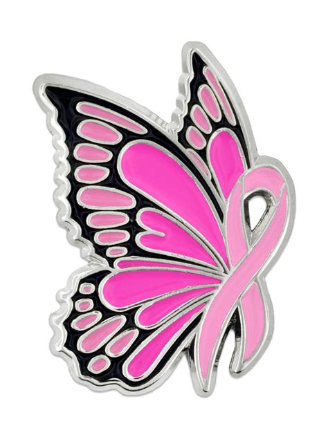 Pinmart S Breast Cancer Awareness Butterfly Pink Ribbon