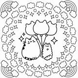 Pusheen Coloring Cat Pages Coloringbay sketch template