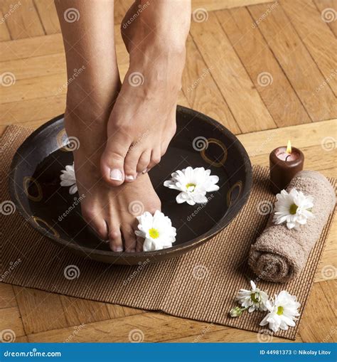 foot spa stock image image  hygiene female body
