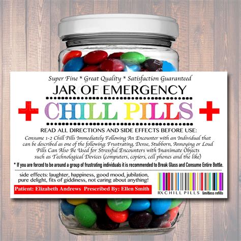 chill pill printable labels tristan website