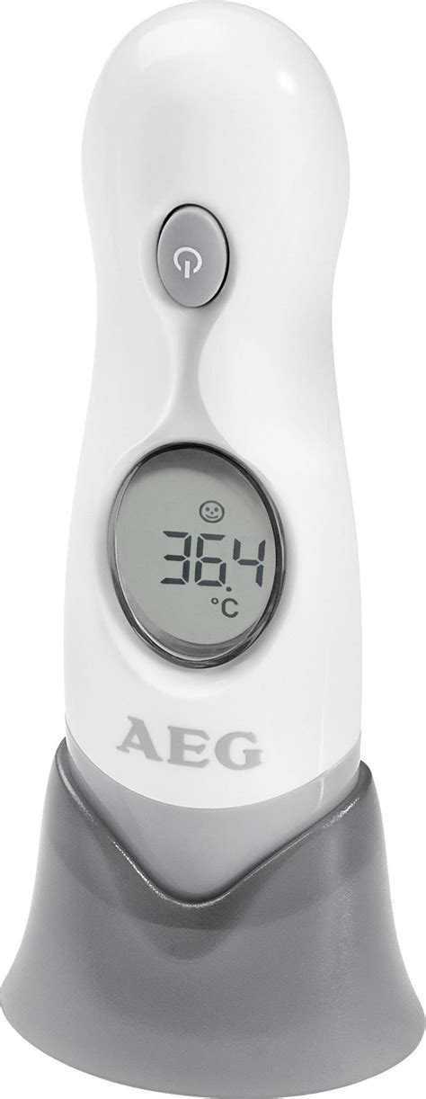 aeg ft  infrarood koortsthermometer oor voorhoofd conradbe