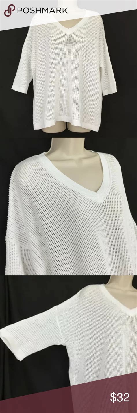 Sold Cabi Sweater Small White Open Knit Sweaters Sweaters For Women