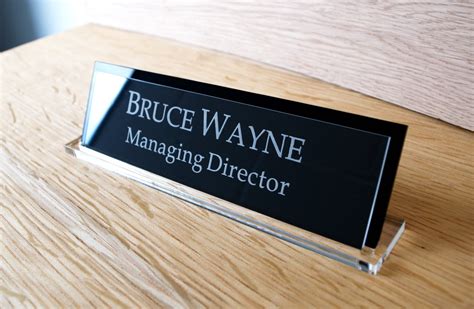 executive personalised desk  plate custom engraved sign