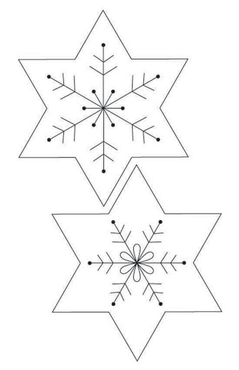 felt snowflake template fieltro navidad plantilla de copo de nieve