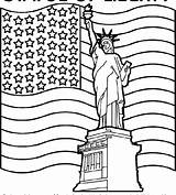 Flag Usa Coloring Getdrawings sketch template