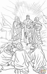 Transfiguration Trasfigurazione Gesù Knocking Gesu Preschool Getcolorings Zaccheo Trackback sketch template