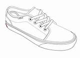 Vans Shoes Drawing Shoe Drawings Coloring Template Sketch Getdrawings sketch template