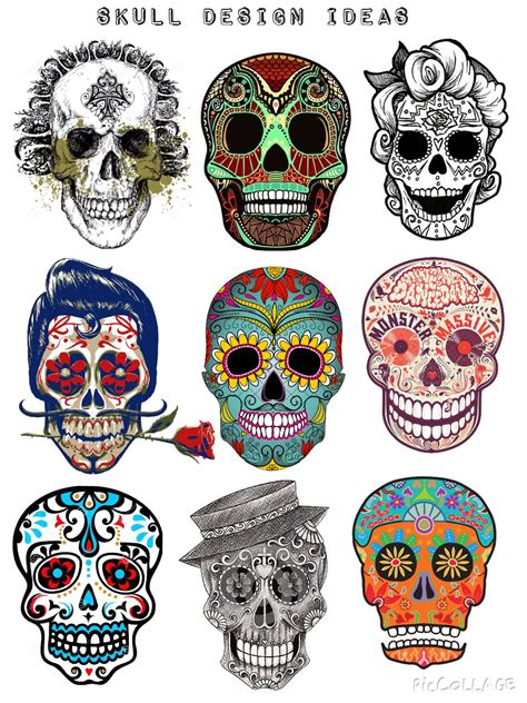 design ideas part  mexican day   dead sugar skull artwork