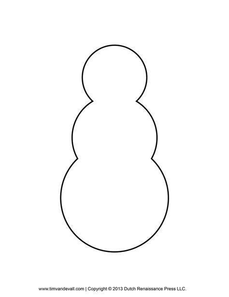 printable snowman clipart template coloring pages  kids tims