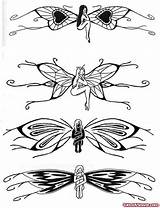 Butterfly Tattoo Fairies sketch template