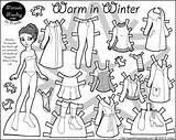 Paper Doll Coloring Pages Dolls Printable Monday Winter African Print Marisole American Clothes Warm Amish Template Colouring Paperthinpersonas Color Luxury sketch template