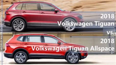 volkswagen tiguan  tiguan allspace technical comparison youtube