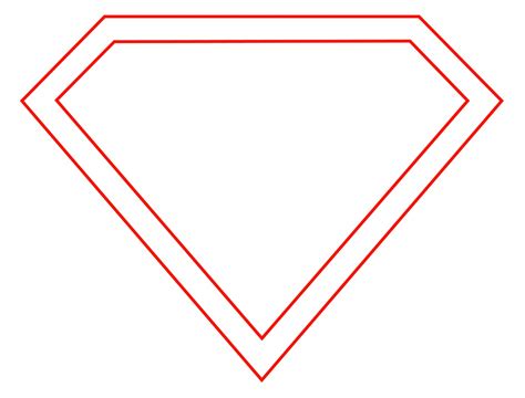 superman symbol outline clipart