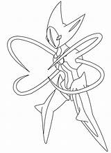 Deoxys Pages Coloriage Getdrawings Forme sketch template