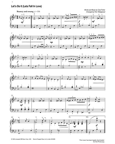 let s do it let s fall in love piano sheet music by cole porter