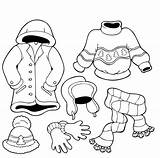 Coloring Cold Pages Clothes Getdrawings sketch template
