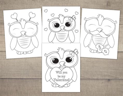 valentine coloring pages valentines day coloring valentine owl