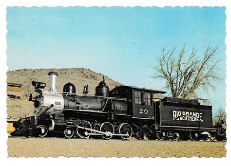 Rio Grande Southern Steam Locomotive Train Colorado Rr Museum 4x6 Postcard