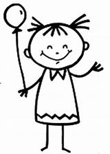 Stick Figure Girl Drawing Cute Figures Clipart Girls Draw Easy Kids Person Balloon Drawings Coloring Man Holding Color Treehut Sad sketch template