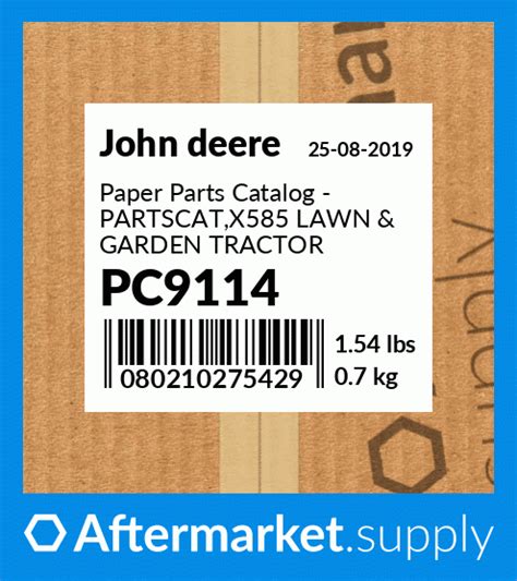 pc paper parts catalog partscatx lawn garden tractor pc fits john deere