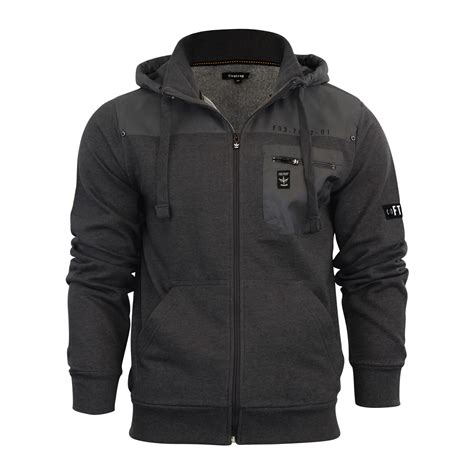 mens hoodie firetrap codel hooded zip  jumper sweatershirt ebay