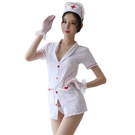 Sex Lingerie Underwear Nurse Cosplay Uniform White Sexy Temptation Suit