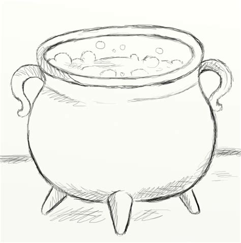 day  october cauldron sketch   art