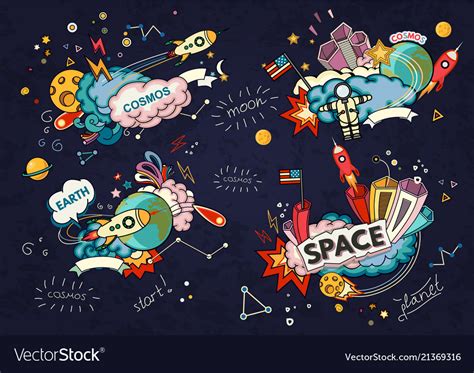cartoon  space royalty  vector image vectorstock