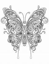 Mandala Schmetterling sketch template