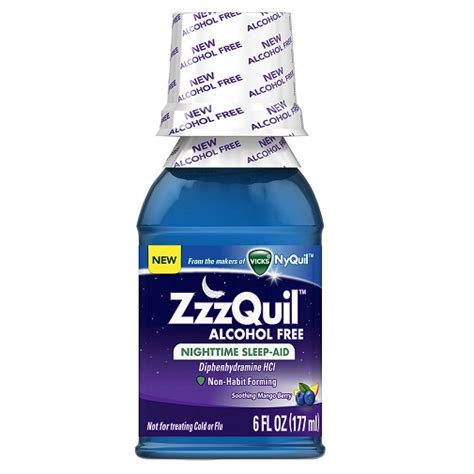 vicks nyquil zzzquil alcohol free nighttime sleep aid soothing mango
