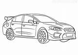 Subaru Wrx Colorir Sti Impreza Colorironline sketch template