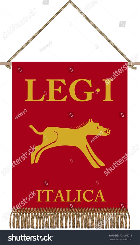 vector standard ancient roman legio italica stock vector royalty free