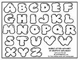Coloring Pages Alphabet Printable Letters Bubble Library Clipart sketch template