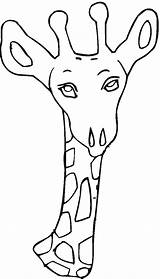 Giraffe Pages Coloring Face Zoo Animals Colouring Kids sketch template