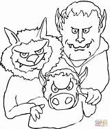 Coloring Pages Zombies Vampire Printable Family Demon Beautiful Color Supercoloring sketch template