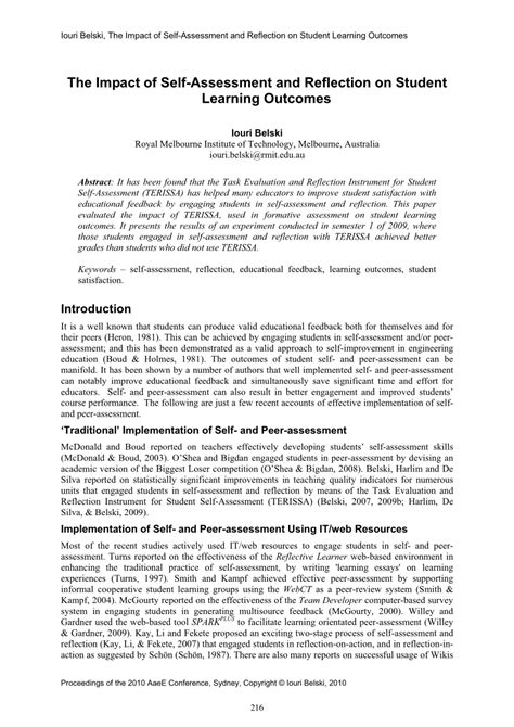 reflection paper sample reflective essay