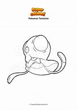 Pokemon Ausmalbild Supercolored Tentacool Dibujo Wolwerock Eevee sketch template