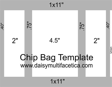 chip bag template  printable templates