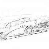 Buick Mimi Riviera sketch template