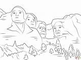 Rushmore Colorear Zum Presidents Zeichnen Ausmalbild sketch template