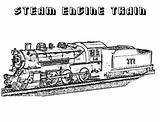 Coloring Steam Train Engine Railroad Color sketch template